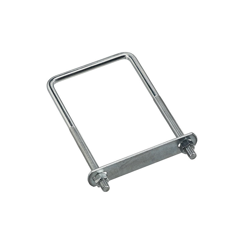 National Hardware N245-027 Square U-Bolt, 7 in L Inside, 3-5/8 in W Inside, 3/8-16 Thread, 3-3/4 in L Thread, Steel