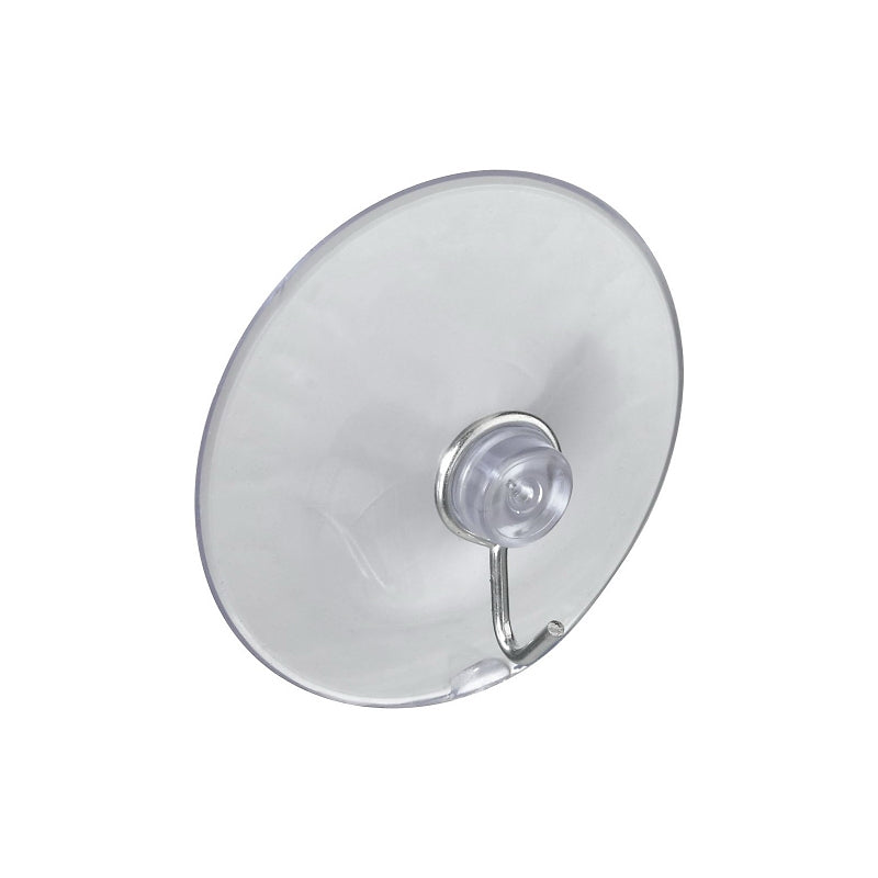 National Hardware V2524 Series N259-952 Suction Cup, Steel Hook, PVC Base, Clear Base, 2 lb Working Load, 1/PK, Pack of 5
