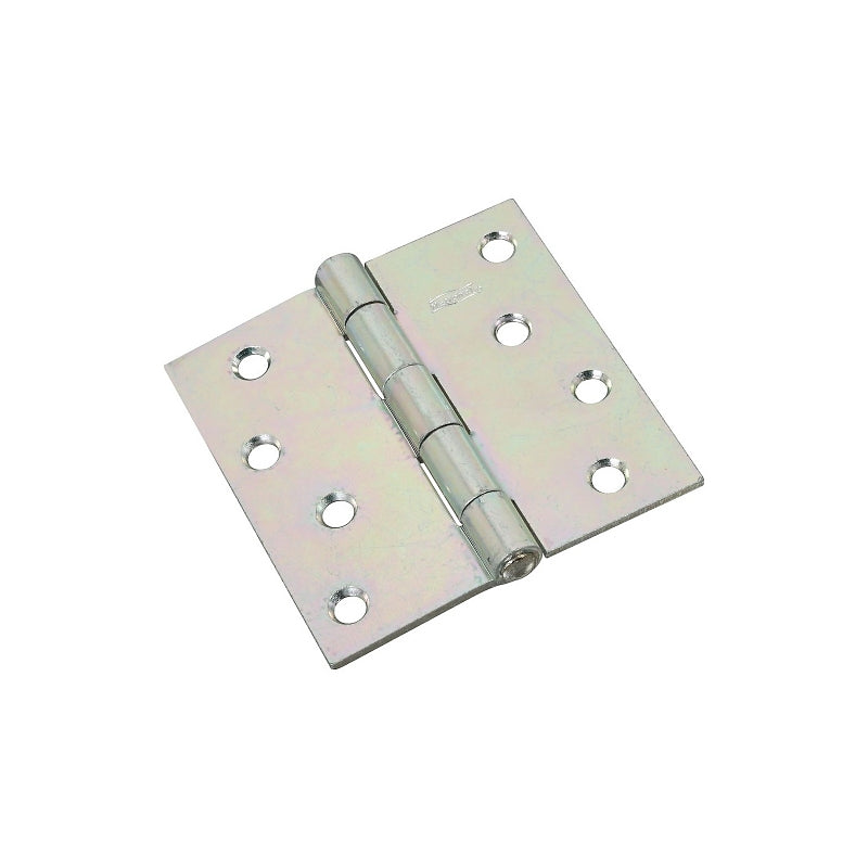 National Hardware N261-669 Utility Hinge, 4 in W Frame Leaf, 0.11 in Thick Frame Leaf, Steel, Zinc, Riveted Pin, 70 lb