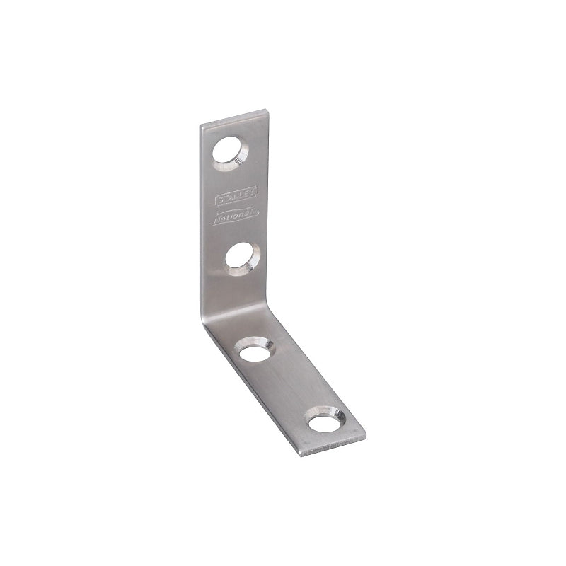 National Hardware V415 Series N348-318 Corner Brace, 2 in L, 5/8 in W, 2 in H, Stainless Steel, 5/8 in Thick Material