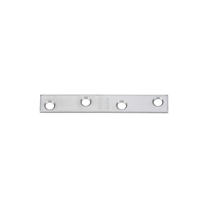 National Hardware N348-375 Mending Brace, 4 in L, 5/8 in W, Stainless Steel, Screw