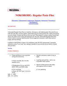 Nokorode 14020 Regular Flux, 8 oz Jar, Paste, Tan