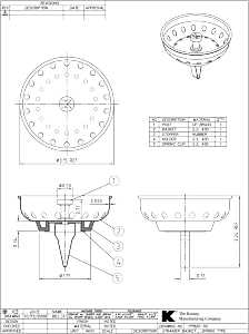 Plumb Pak PP820-50 Basket Strainer with Spring Style Post, 3.15 in Dia, Stainless Steel