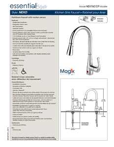Belanger Essential Series NEX76CCP Kitchen Faucet, 2.2 gpm, Brass, Chrome Plated