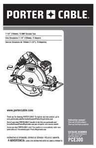 Porter-Cable PCE300 Circular Saw, 15 A, 7-1/4 in Dia Blade, 5/8 in Arbor, 45 deg Bevel