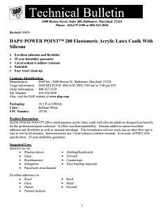 DAP POWER POINT 200 18750 Acrylic Latex Caulk, Brilliant White, -20 to 180 deg F, 10.1 fl-oz Cartridge