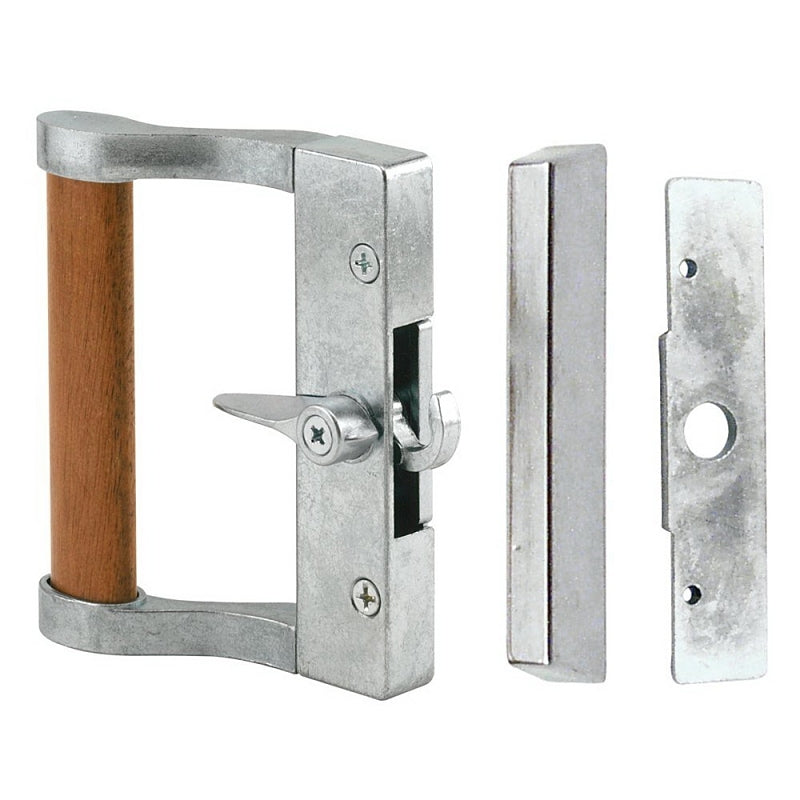 Prime-Line C 1023 Handleset, Aluminum/Wood, Zinc
