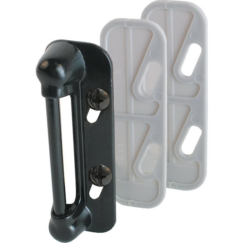 Prime-Line K 5004 Strike Plate, Black, Aluminum