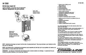 Prime-Line N 7283 Bi-Fold Door Repair Kit, Nylon/Steel, For: Top Tracks