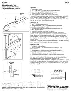 Defender Security U 9845 Window Sash Pin Lock, 2-1/2 in L, Steel, Brass