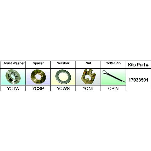 Solas 17033501 Fixed Hub Prop Hardware Kit - Yamaha, Type C