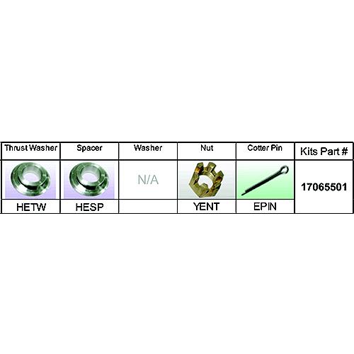 Solas 17065501 Fixed Hub Prop Hardware Kit - Honda, Type E