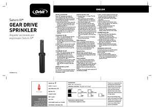 Orbit Saturn III 55069 Gear Drive Sprinkler, 1/2 in Connection, 15 to 25 ft, Full-Circle