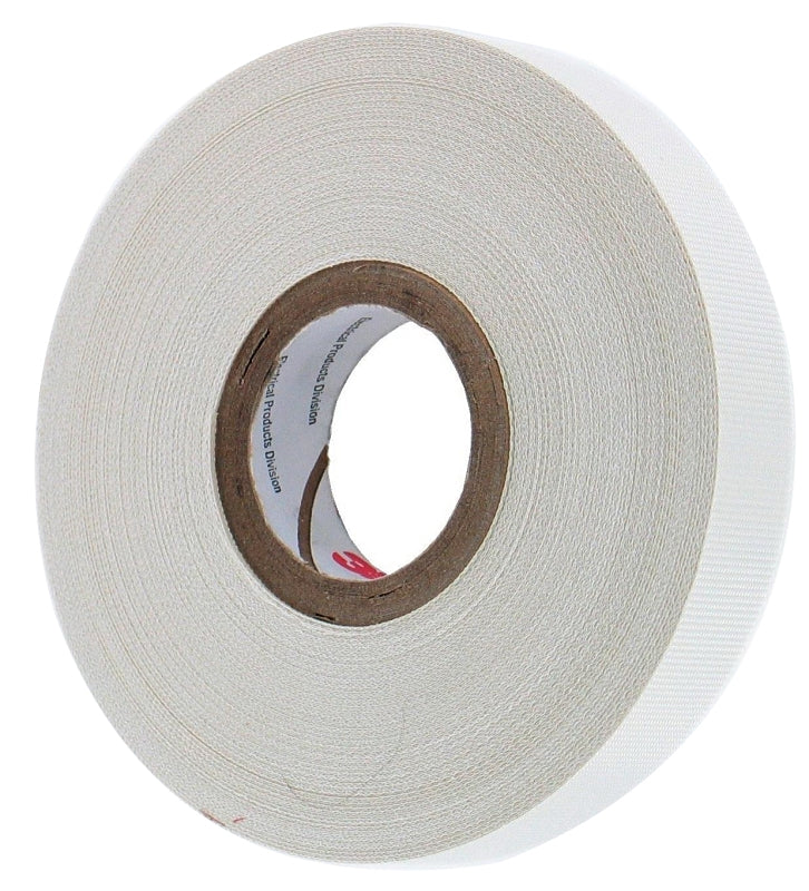 Scotch 27 Electrical Tape, 66 ft L, 1/2 in W, Cloth Backing, White