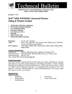 DAP 00810 Siding and Window Sealant, Beige, 24 hr Curing, -35 to 140 deg F, 10.1 oz Cartridge