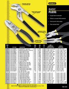 STANLEY 84-097 Slip Joint Plier, 6 in OAL, 9/16 in Jaw Opening, Double Dipped Handle, 1-1/8 in L Jaw