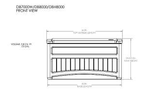 Suncast DB8000B Deck Box, 46 in W, 22 in D, 23 in H, Resin, Light Taupe