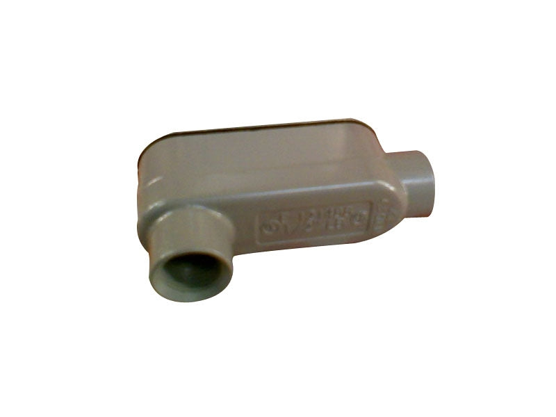 BWF 600-CGV Conduit Body, 1/2 in Hub, Threaded, Aluminum, Gray