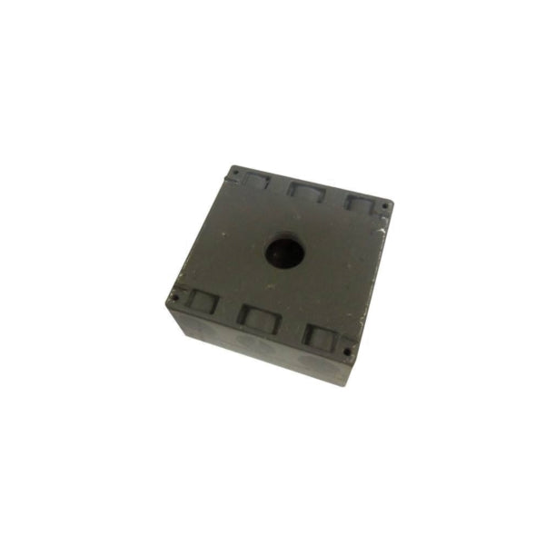 Teddico/Bwf TGB75-5V Outlet Box, 2-Gang, 5-Knockout, 5-3/4 in, Metal, Gray, Powder-Coated