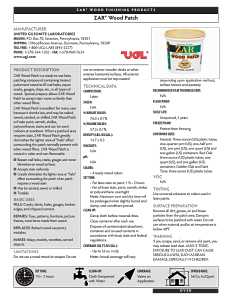 ZAR 30941 Wood Patch, Paste, Amine, 3 oz Tube