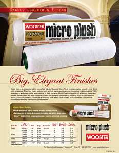 Wooster R235-9 Roller Cover, 5/16 in Thick Nap, 9 in L, Microfiber Cloth Cover, White