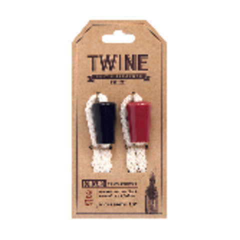TWINE Boulevard Red/Black Cork Wine Bottle Candles, Pack of 12