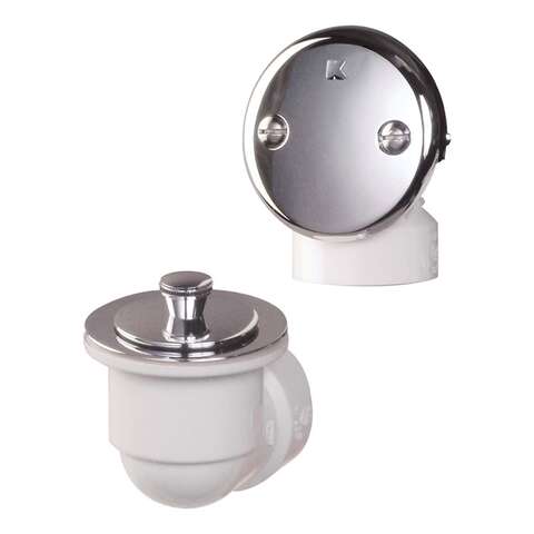 Keeney 1-1/2 in. D Polished Chrome PVC Bath Drain Half Pack