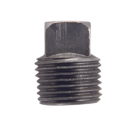 Billco Corporation 3/8 in. MPT Black Steel 0.495 in. L Square Head Plug, Pack of 5