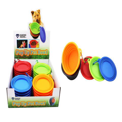 Diamond Visions Pop Up Pet Bowl Silicone 1 pk, Pack of 25