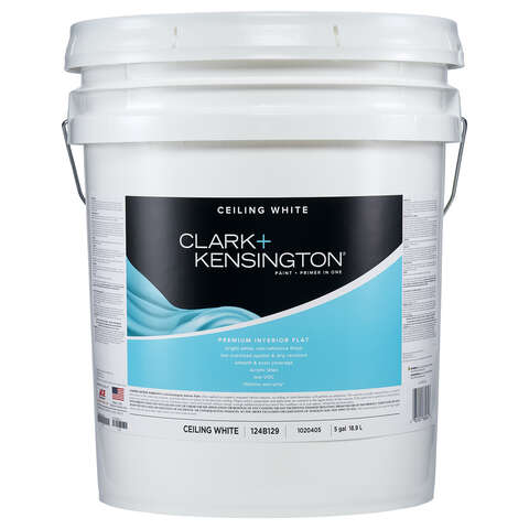Clark+Kensington Flat Ceiling White Premium Paint Interior 5 gal