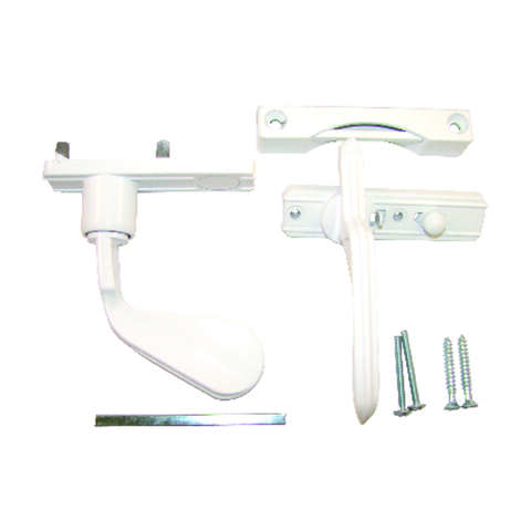 Barton Kramer White White Metal InSwing Latch 1 pk