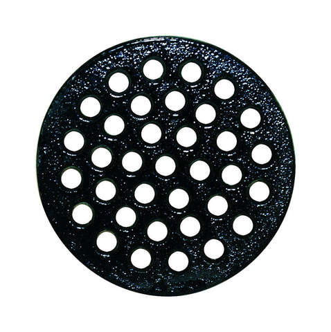 Sioux Chief 6 in. Epoxy Coated Black Round Cast Iron Floor Drain Strainer