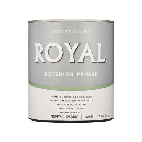 Royal Flat Acrylic Latex Primer 1 qt, Pack of 4