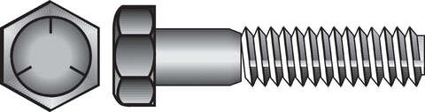 HILLMAN 3/8 in. D X 7 in. L Heat Treated Zinc Steel Hex Head Cap Screw 50 pk