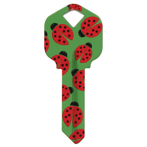 HILLMAN Wackey Lady Bugs House/Office Universal Key Blank KW1 Single, Pack of 6
