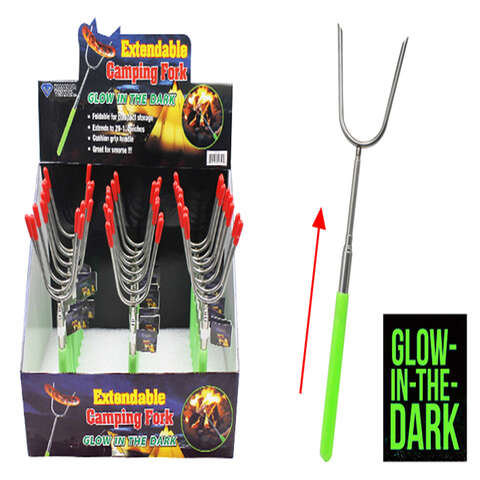 Diamond Visions Glow in the Dark Extendable Camping Fork 1 pk, Pack of 24