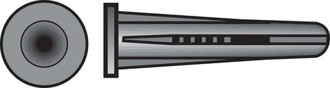HILLMAN .138 in. D X 3/4 in. L Plastic Round Head Conical Anchor 100 pk