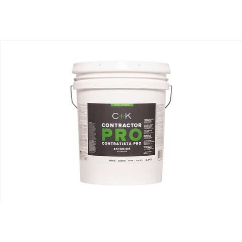 C+K Contractor Pro Satin White Paint Exterior 5 gal