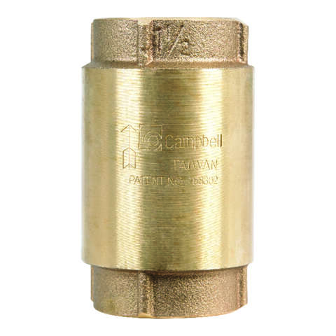 Campbell 1-1/2 in. D X 1-1/2 in. D FNPT x FNPT Red Brass Spring Loaded Check Valve
