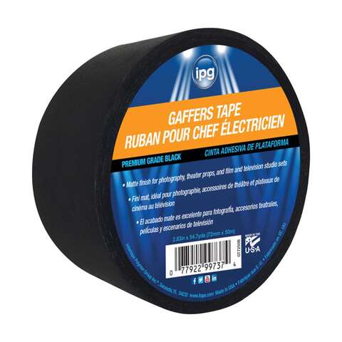 IPG 2.83 in. W X 54.7 L Black Gaffer's Tape
