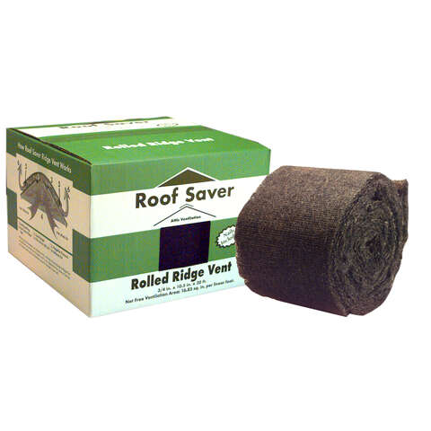 Roof Saver 0.75 in. H X 10.5 in. W X 20 ft. L Fiber/Polyester Rolled Ridge Vent