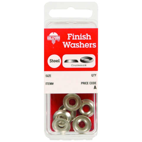 HILLMAN Nickel-Plated Steel .138 in. Finish Washer 10 pk, Pack of 10