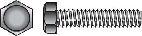 HILLMAN 1/4 in. D X 2-1/2 in. L Zinc Plated Steel Hex Tap Bolt 100 pk