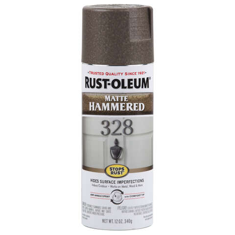 Rust-Oleum Hammered Matte Brown Spray Paint 12 oz, Pack of 6
