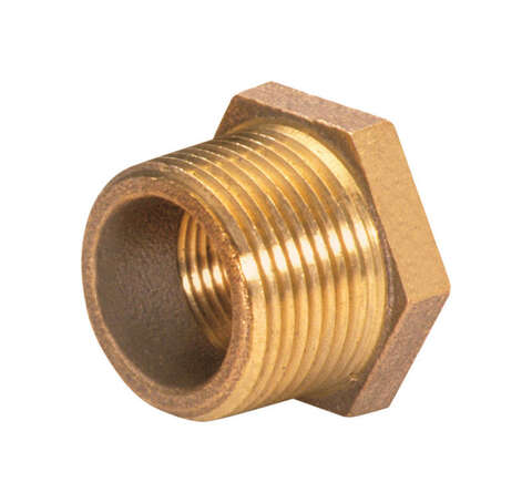 JMF Company 1 in. MPT X 1/2 in. D FPT Red Brass Hex Bushing