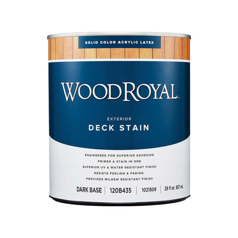 Ace Wood Royal Solid Tintable Flat Tint Base Dark Base Acrylic Latex Deck Stain 1 qt, Pack of 4