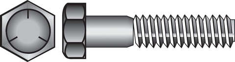 HILLMAN 7/16 in. D X 1-1/2 in. L Heat Treated Zinc Steel Hex Head Cap Screw 50 pk