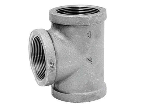 Anvil 3/4 in. FPT X 3/4 in. D FPT 3/4 in. D FPT Black Malleable Iron Tee