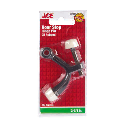 Ace 2-5/8 in. W Metal Oil Rubbed Bronze Bronze Hinge Pin Door Stop Mounts to door and wall 0 in., Pack of 5