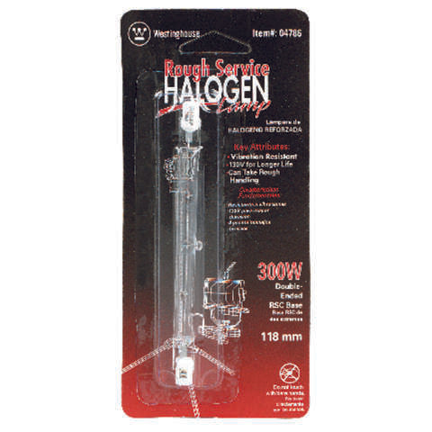 Westinghouse Rough Service 300 W T3 Utility Halogen Bulb 5,000 lm Bright White 1 pk, Pack of 6